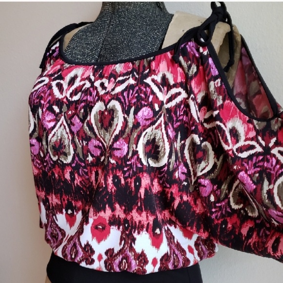 Grass Collection EUC Cold Shoulder Blouse - Picture 3 of 7